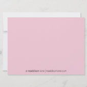 明るいピンクの全くレトロのボーリングの誕生会 招待状 (裏面)