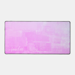 明るいピンクの抽象芸術テクスチャ デスクマット