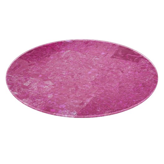 明るいピンクの抽象芸術モザイク光沢 カッティングボード (角)