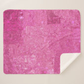 明るいピンクの抽象芸術モザイク光沢 シェルパブランケット (正面(横))