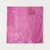 明るいピンクの抽象芸術モザイク光沢 タペストリー (正面)