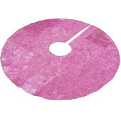 明るいピンクの抽象芸術モザイク光沢 ブラッシュドポリエステルツリースカート (アングル)