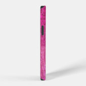 明るいピンクの抽象芸術モザイク光沢 iPhoneケース (右側面)