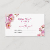 明るいピンクの推測どのくらいのキスブライダルゲーム エンクロージャーカード (正面)