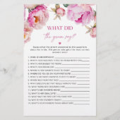 明るいピンクの明るい赤紫色新郎は何とゲームを言った (正面)