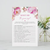 明るいピンクの明るい赤紫色新郎は何とゲームを言った (スタンド正面)