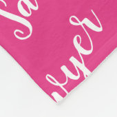 明るいピンクの書パーソナライズされた道の繰り返し名 フリースブランケット (角)