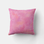 明るいピンクの水彩画 クッション (裏面)
