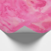 明るいピンクの水彩画 ラッピングペーパー (角)