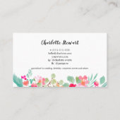 明るいピンクの水色のイベントプランナーロゴ 名刺 (裏面)