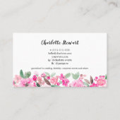 明るいピンクの水色のイベントプランナーロゴ 名刺 (裏面)