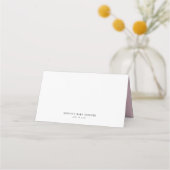 明るいピンクの水色の牡丹のフローラ結婚 プレイスカード (裏面)