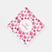 明るいピンクの水色の花のフローラ スタンダードランチョンナプキン (角)