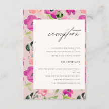 明るいピンクの水色フローラ結婚披露宴