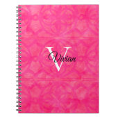 明るいピンクの水色 ノートブック (正面)