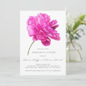 明るいピンクの牡丹リハーサルディナー 招待状 (スタンド正面)