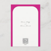 明るいピンクの牡丹結婚詳細 エンクロージャーカード (裏面)