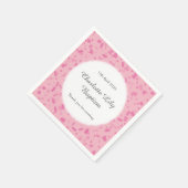 明るいピンクの紙吹雪の洗礼の《キリスト教》洗礼式や命名式 スタンダードカクテルナプキン (角)