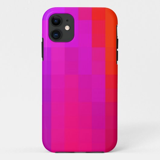 明るいピンクの紫とオレンジのモザイクパターン Case-Mate iPhoneケース (裏面)