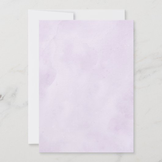 明るいピンクの紫の水色の花 セーブザデート (裏面)