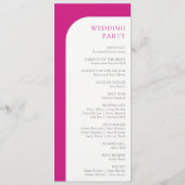 明るいピンクの結婚牡丹 プログラム (裏面)