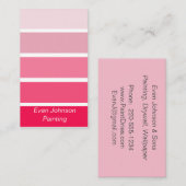 明るいピンクの絵を描サンプル 名刺 (正面/裏面)