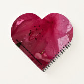 明るいピンクの花と文字 ノートブック (裏面)