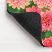 明るいピンクの花の写真 マウスパッド (コーナー)