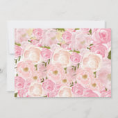 明るいピンクの花の卒業のパーティの招待状 招待状 (裏面)