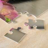 明るいピンクの花ジグソーパズル ジグソーパズル (側面)