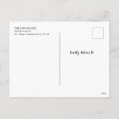 明るいピンクの花中国の提灯 シーズンポストカード (裏面)