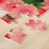 明るいピンクの花 ジグソーパズル (側面)