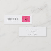 明るいピンクの花 スキニー名刺 (正面/裏面)