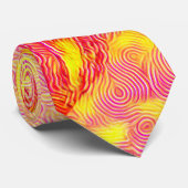 明るいピンクの花 ネクタイ (ロール)