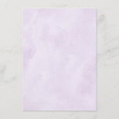 明るいピンクの薄紫紫色の色合い結婚の花 エンクロージャーカード (裏面)