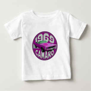 明るいピンクの行1969年のCamaro ベビーTシャツ