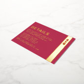 明るいピンクの詳細エンクロージャカード 箔招待状ポストカード (回転した状態)