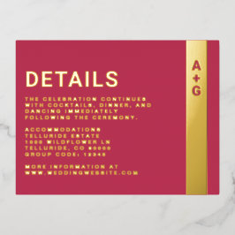 明るいピンクの詳細エンクロージャカード 箔招待状ポストカード