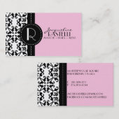 明るいピンクの財産のダマスク織のお母さんのテレホンカード/ コーリングカード (正面/裏面)