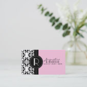 明るいピンクの財産のダマスク織のお母さんのテレホンカード/ コーリングカード (スタンド正面)