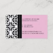 明るいピンクの財産のダマスク織のお母さんのテレホンカード/ コーリングカード (裏面)