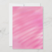 明るいピンクの赤ちゃんシャワー女の子の水色 招待状 (裏面)