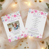 明るいピンクの野花葬祭令 プログラム