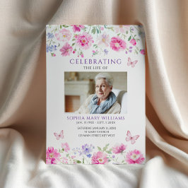 明るいピンクの野花葬祭令 プログラム