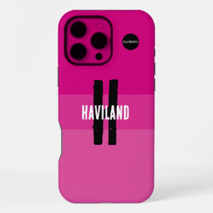 明るいピンクカスタム色の携帯電話ケースHAMbWG iPhone 16 Pro Maxケース