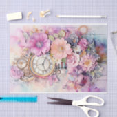 明るいピンクス混合メディア 薄葉紙 (クラフト)