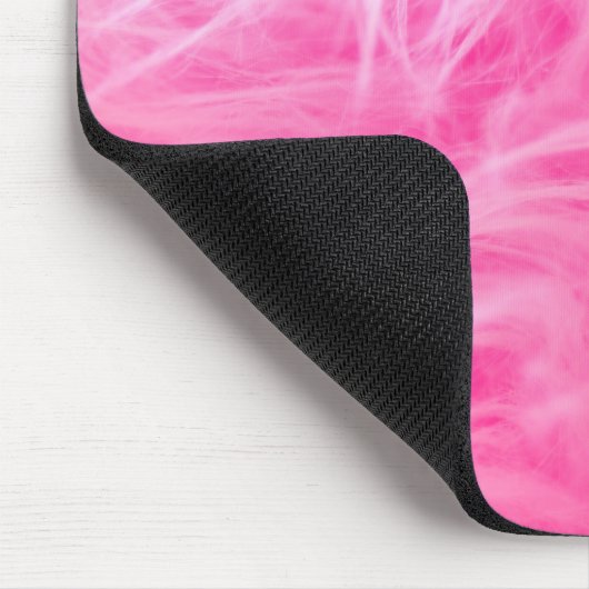 明るいピンクフェイクのファーを閉じる マウスパッド (コーナー)