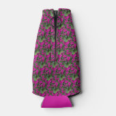 明るいピンクペチュニアスフローラルパターン ボトルクーラー (裏面)
