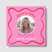 明るいピンク恋しく思のミセスブライダルシャワーゲストブック ゲストブック (正面)