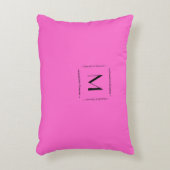 明るいピンク無地の色モノグラム名 アクセントクッション (正面(垂直))